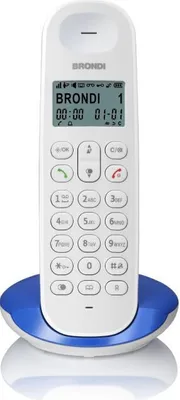 Obrázok produktu pre Brondi Lotus, DECT telefón, Bezdrôtový handset, 50 položky, Modrá, Biela