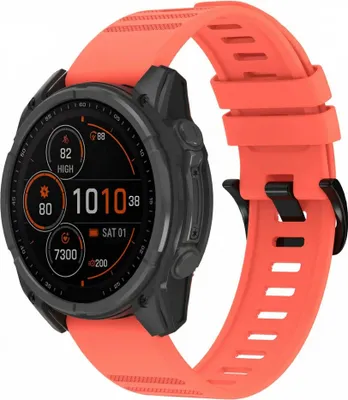 Image de imoshion QuickFit® Stripe Bracelet en silicone - Connecteur Garmin 22 mm - Orange