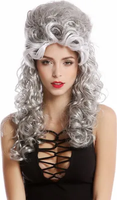 Produktbild von WIG ME UP Perücke Barock Lockig Lang Silber Grau Strähnen 90904-ZA63/ZA103+ZA62