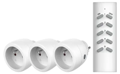 Obrázek produktu pro Bezdrátová zásuvka GETI RCS312 3+1