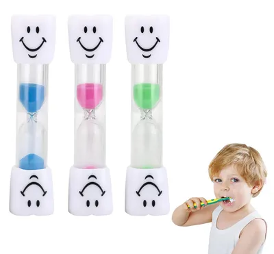 Produktbild von Set mit 3 Sanduhren für Kinder – Sanduhr zum Zähneputzen