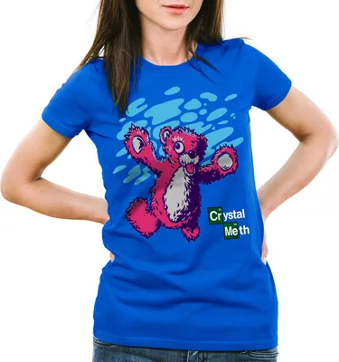 Produktbild von style3 Meth Bär T-Shirt Damen T-Shirt nevermind white crystal breaking walter tv serie, Größe:XL
