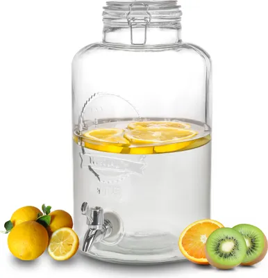 Produktbild von XXL Getränke Spender mit Zapfhahn und Bügelverschluss - 8 L - Wasserspender Saftspender Getränkespender Dispenser