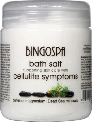 Zdjęcie produktu dla BingoSpa Sól do kąpieli wspomagająca pielęgnację skóry z cellulitem z kofeiną i minerałami z Morza Martwego, 550 g