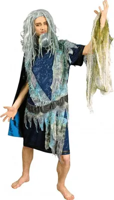 Neptun Kostüm Gott der Meere Poseidon für Herren von Vorne