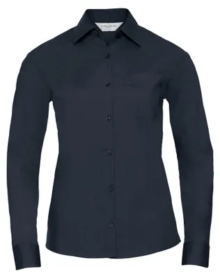 Image de Blouse à manches longues Russell Collection pour femmes FK747 (L) (bleu marine foncé)