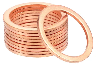 Produktbild von 20 Kupfer-Dichtungsringe 24 mm x 30 mm x 1,5 mm, Flachdichtungen, Kupferring-Dichtungszubehör für Schrauben