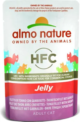 Immagine prodotto di Almo Nature HFC JELLY Tonno e gamberetti 55gx24