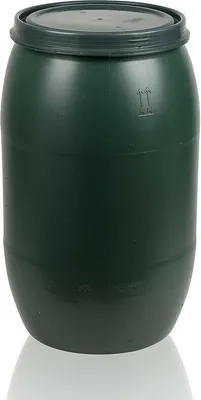 Produktbild von Regentonne Weithalsfass 220 Liter Regenfass Weithalstonne Sauerkrautfass Kunststoffbehälter mit Wasserhahn grün