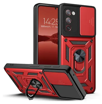 Produktbild von Armor Handyhülle für Samsung Galaxy S20 FE Kameraschutz Handy Panzer Case Cover Schutzhülle Outdoor Farbe: Rot