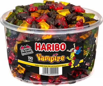 Produktbild von Haribo Vampis fruchtige Fruchtgummi Fledermäuse mit Lakritz 1350g