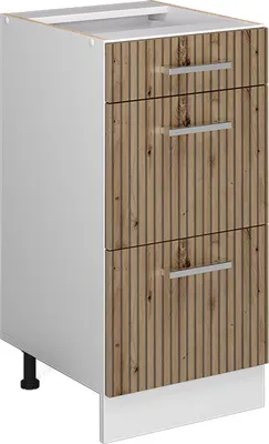 Produktbild von Küchenunterschrank Vicco R-Line Artisan-Eiche 40 cm mit Schubladen, ohne Arbeitsplatte, Model 49177