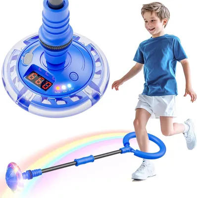 Productafbeelding van Hot Bee Knipperende springring voor kinderen - Teller - Timer - Calorieënteller - Speelgoed - Oplaadbaar - Opvouwbaar