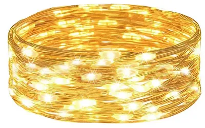 Obrázok produktu pre LED reťaz Nano - 1 m, 10 LED, 2xCR2032, teplá biela
