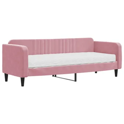 Immagine prodotto di vidaXL Divano letto con materasso Rosa 80x200 cm Velluto