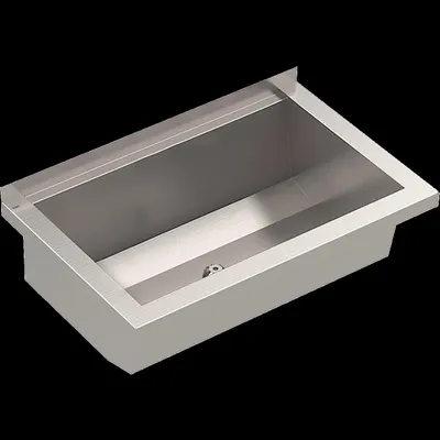 Image de KWC, bac de lavage PLANOX, en acier inoxydable, à fixer au mur, dimensions : 600 x 210 x 382 mm, sans robinet