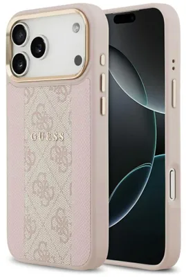 Image de Étui GUESS pour IPHONE 17 Pro Max compatible avec MagSafe GUHMP17XPG4SEMCP (PU W/ 4G Stripe) rose