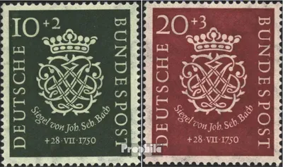 Produktbild von Briefmarken BRD (BR.Deutschland) 1950 Mi 121-122 (kompl.Ausg.) postfrisch 200.Todestag von Bach