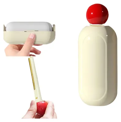 Fusselroller 2-in-1, tragbarer Tierhaarentferner, Weiß