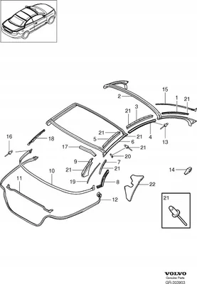 Obrázok produktu pre VOLVO C70 CABRIO tesnenie zadných dverí 31256481