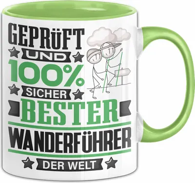 Produktbild von Wanderführer Geschenk Lustiger Spruch für Wanderführer Geschenkidee Bester Wanderführer Der Welt (Grün)