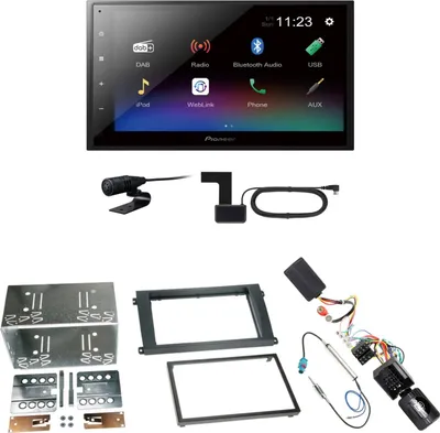 Produktbild von Pioneer DMH-A340DAB USB Bluetooth MP3 Einbauset für Porsche Cayenne ab 2007