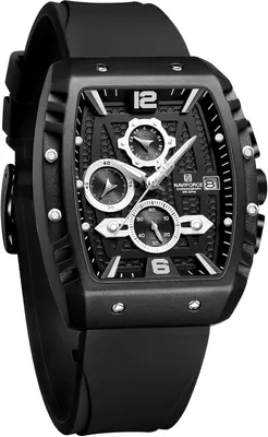 Produktbild von Herren Chronograph Quarzuhr mit Datums- und Wochentagsanzeige, Leuchtzeiger, Silikonarmband, Business Sport Armbanduhr