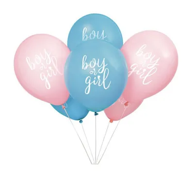 Obrázek produktu pro Latexové balónky Gender reveal - Boy or Girl - Kluk nebo holka - 8 ks - 30 cm