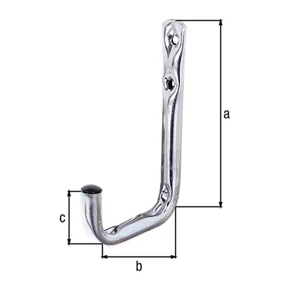 Produktbild von Alberts® Wandhaken, galv. blau verzinkt, ⌀12 mm, HxT 120x80 mm 802073