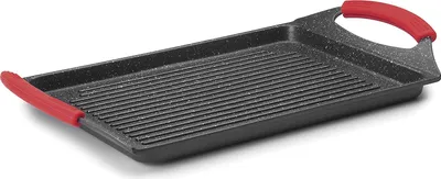 Produktbild von LACOR 24134 Grillplatte aus Aluminiumguss, Eco-Piedra, Schwarz, 45 x 27 x 6 cm