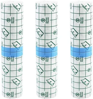 Zdjęcie produktu dla Zestaw 3 rolek folii do tatuażu, przezroczysta, 15 cm x 1 m, wodoodporna
