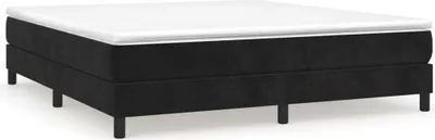 Produktbild von vidaXL Boxspringbett mit Matratze Schwarz 180x200 cm Samt