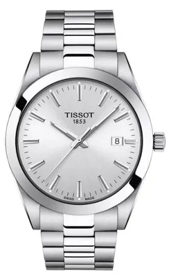 Immagine prodotto di Orologio Tissot Gentleman, movimento al quarzo svizzero, cassa da 40 mm, quadrante argentato