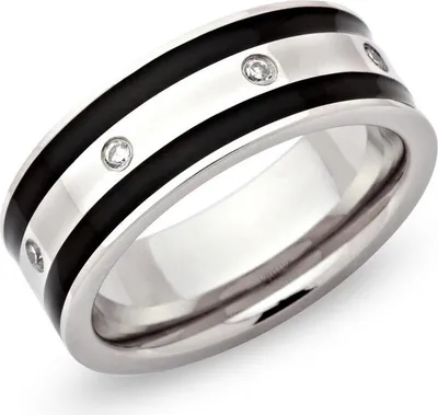 Produktbild von Unique Edelstahlring - ionisiert - Zirkonia - 7mm - R9109cz