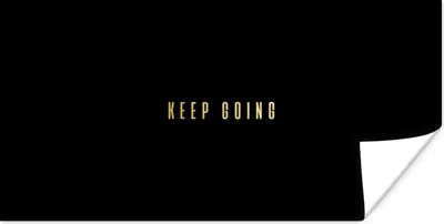Produktbild von MuchoWow® Poster Zitate - Motivation - Schwarz - Gold 40x20 cm - Poster für die Wand - Poster Schlafzimmer