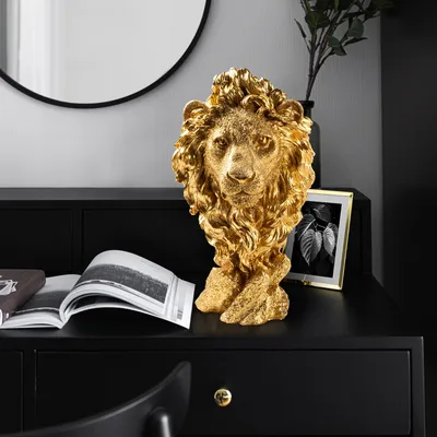 Produktbild von Evila Originals, Lion-1, Dekoratives Objekt, Gold, 18 x 17 x 34 cm
