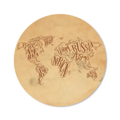 Produktbild von MuchoWow® Mauspad Mousepad Weltkarte - Vintage - Papyrus 30x30 cm - Mousepads - Maus Mat - Pad - Mausunterlage - Tischunterlage - Schreibtischmatten