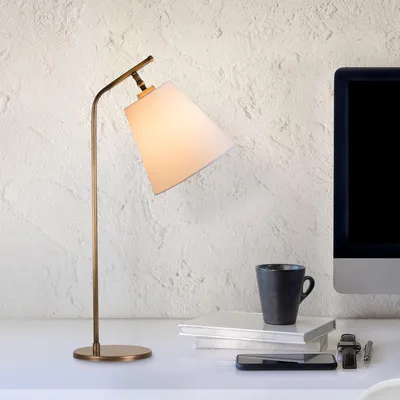 Image de Opviq, lampe de table haut de gamme, structure en métal, 16 x 28 cm, hauteur : 67 cm, douille E27, 40 W max., IP20, blanc et style vintage, design élégant pour l'hôtellerie et la maison.