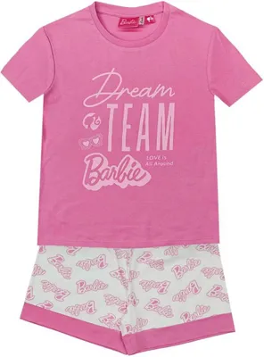 Immagine prodotto di Pigiama di Barbie T-shirt e pantaloncini per bambini in 100% cotone 8 anni