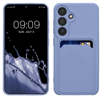 Produktbild von kwmobile Handyhülle für Samsung Galaxy S24 Hülle mit Kartenfach - TPU Case - Kabelloses Laden - Schutzhülle Cover in Lavendel