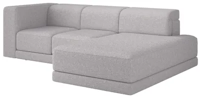 Obrázok produktu pre Selsey Novals – Rohová sedačka tvaru L, 4-miestna, pravostranná, látka Bouclé, farba svetlosivá, 278 cm