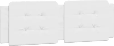 Imagen del producto de vidaXL Cojín para cabecero "Zadar", blanco, 160 cm, cuero sintético