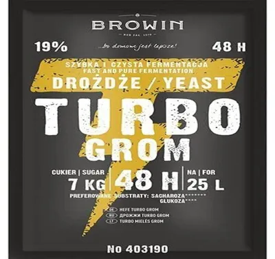 Produktbild von Browin Brennhefe Turbo Donner 48 h, 150 g, für die heimische Weinproduktion