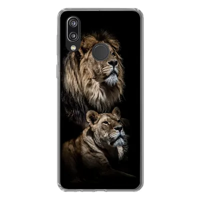 Produktbild von MuchoWow® Handyhülle Schutzhülle Hülle für Huawei P20 Lite (2020) Löwe - Löwin - Porträt Silikon Softcase Handy Hülle - Kartenhalter
