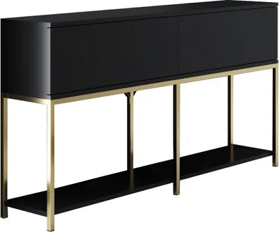 Image de Skye Decor, Lord - Black, Gold, Armoires de salon, noir, 150 x 80 x 30 cm