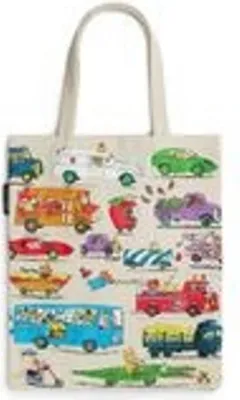 Immagine prodotto di Richard Scarry: Auto, camion e mezzi di trasporto - Borsa tote (manici naturali)