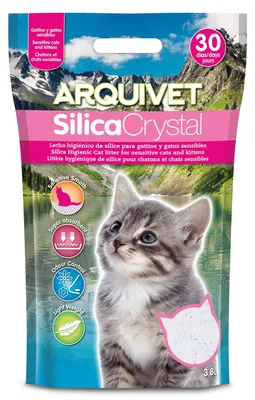 Imagen del producto de Arquivet, aglomerante de arena higiénica para gatitos, 3,8 litros, ideal para gatitos