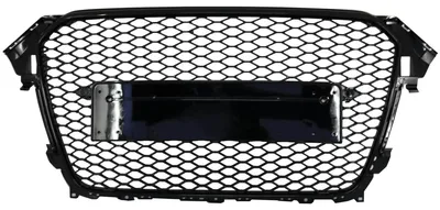 Imagen del producto de Rejilla delantera para AUDI A4 B8 restyling (modelo del 2012 al 2015), estilo RS, color  brillante, con cubiertas para sensores de estacionamiento (PDC).