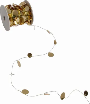 Produktbild von Pailletten-Band - Dekogirlande - Weihnachtsgirlande - gold - 12 mm - 15 m - 42691 G