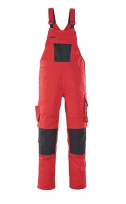 Produktbild von MASCOT® Leipzig Latzhose Größe 82C48, rot/schwarz | Packung (1 Stück)